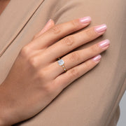 Asscher Cut Moissanite Ring